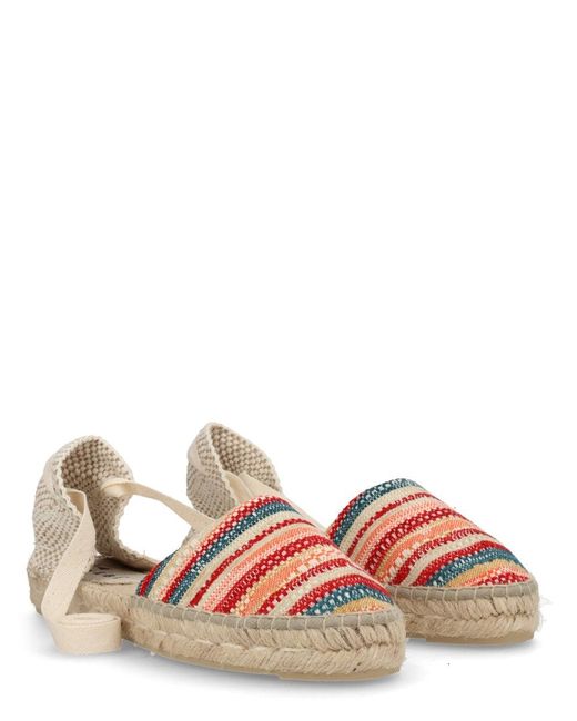 Manebí Pink Multicolour Cotton Flat