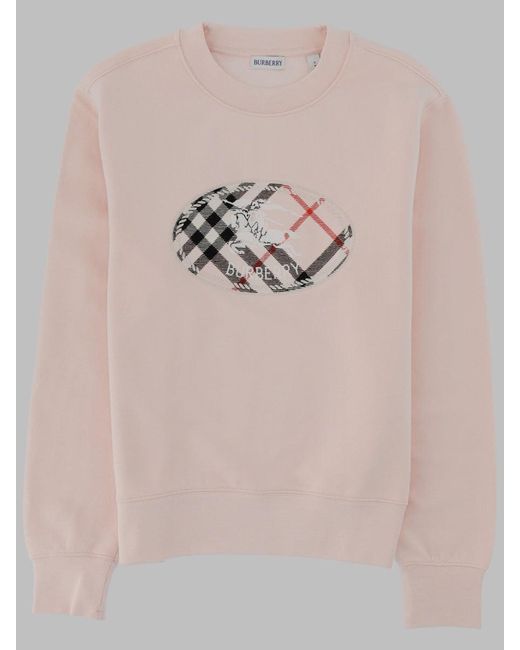 Burberry Natural Graphic Crewneck Sweatshirt