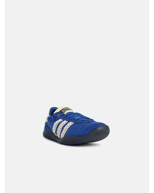 Adidas Blue 'Karintha Lo Satin' Fabric Sneakers
