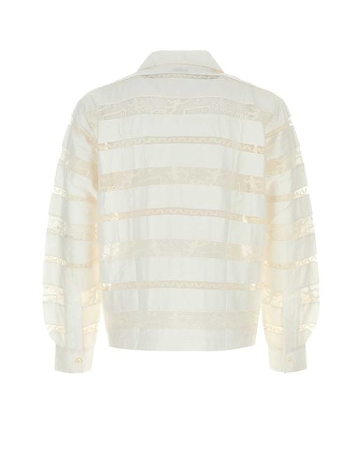 Bode White Poplin Shirt for men