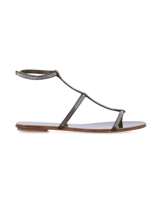Pedro Garcia Metallic Flat Shoes