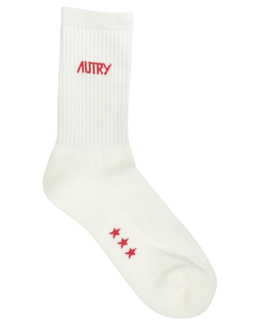 Autry White Socks for men