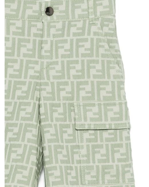 Fendi Blue Bermuda With Logo