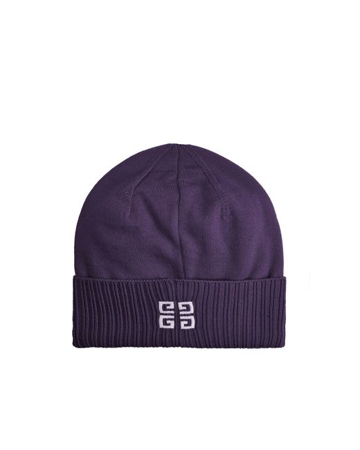 Givenchy Wool Logo Hat in het Purple