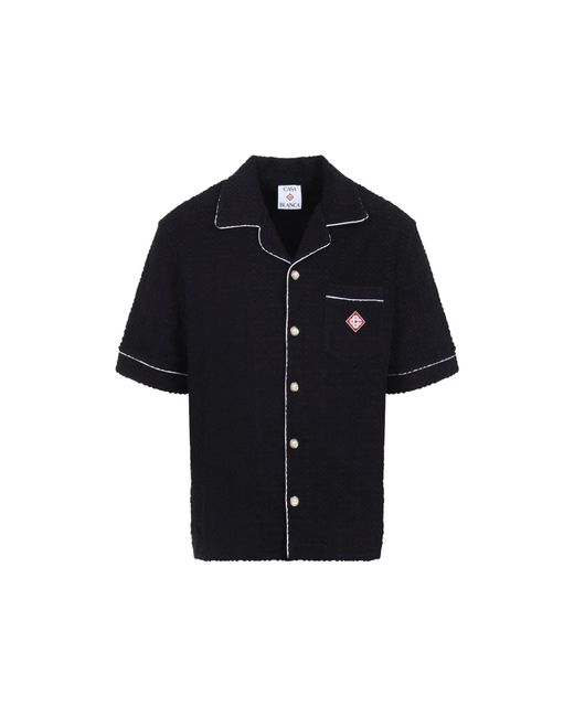 Casablanca Black Towelling Monogram Shirt for men
