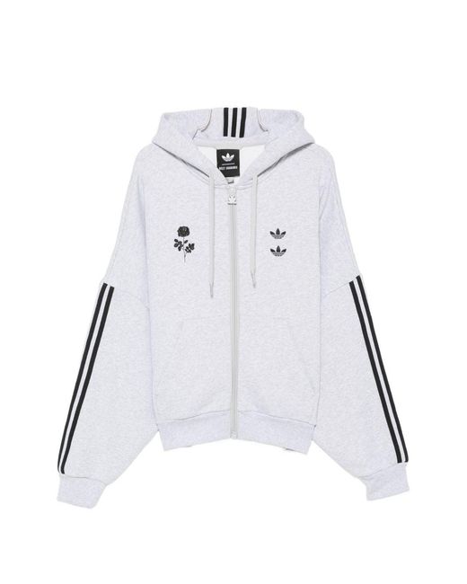 ADIDAS X WILLY CHAVARRIA Gray Cotton Zipped Hoodie