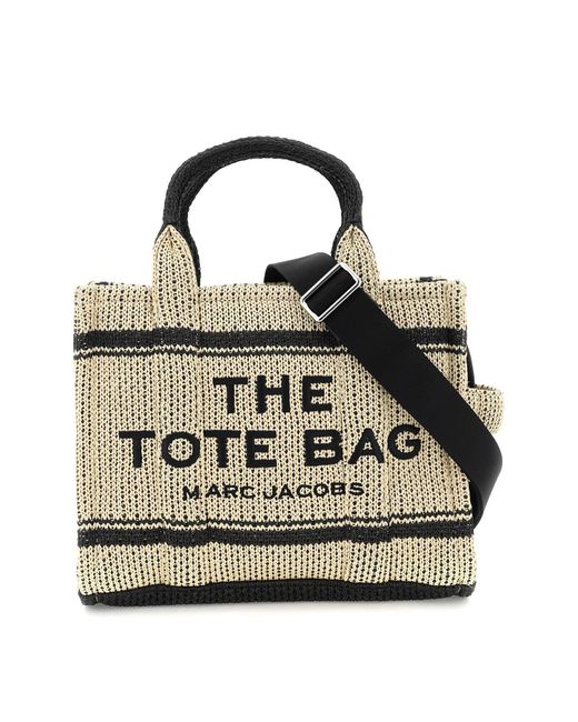 Marc Jacobs 'the Straw Jacquard Medium Tote Bag' in het Black