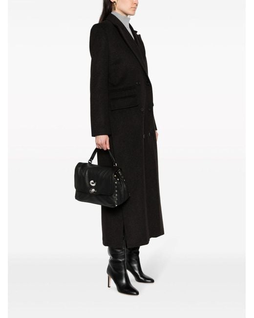 Zanellato Black Small Postina Leather Tote Bag