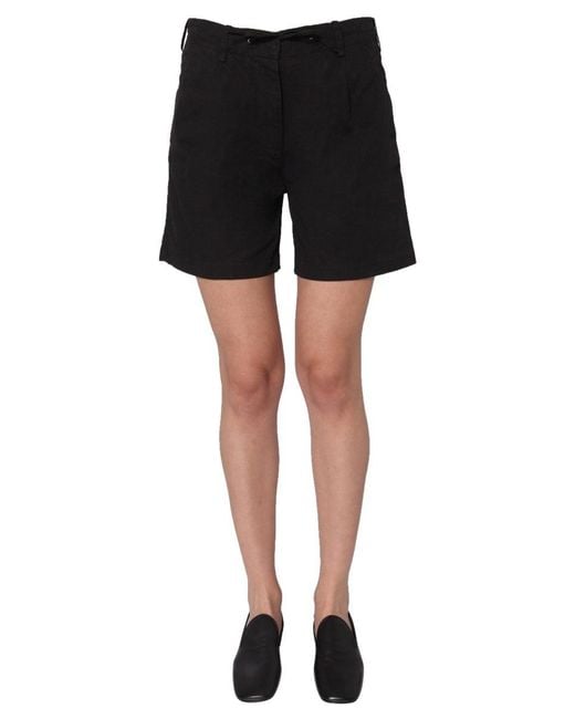 Aspesi Black Solid Shorts