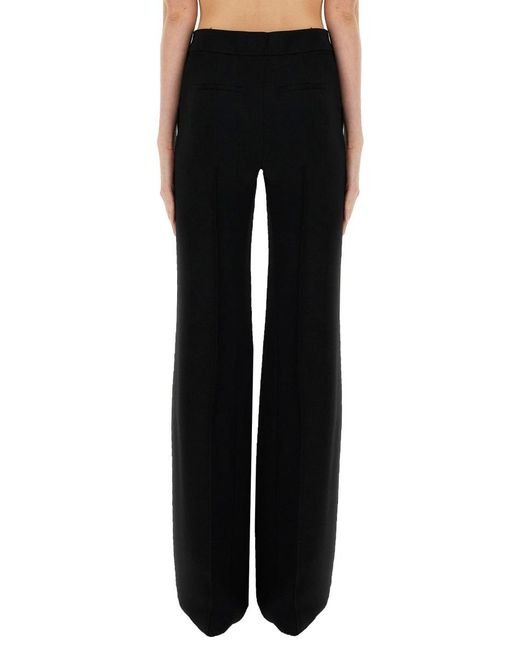 Jil Sander Black Viscose Blend High-Waisted Pants