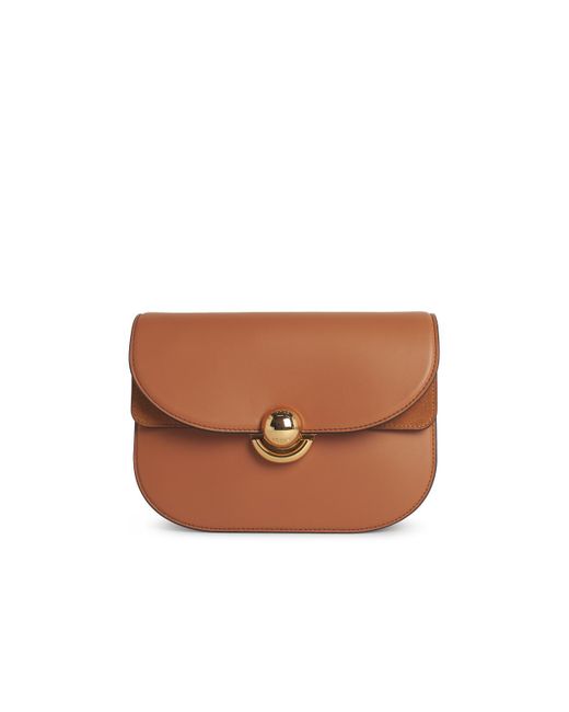 Furla 'sfera' Kleine Bruine Leer Crossbody Tas in het White