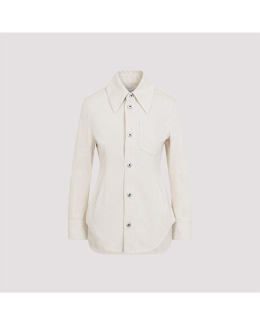 Bottega Veneta White Cotton Jacket
