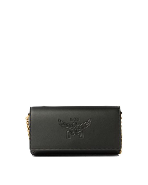 MCM Gray "Himmel Chain" Crossbody Bag