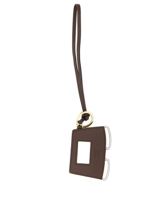 Miu Miu Metallic Mini Lamb Leather Keyring