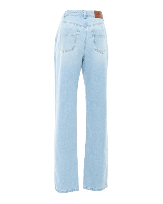 Elisabetta Franchi Blue Classic Straight-Leg Light Jeans