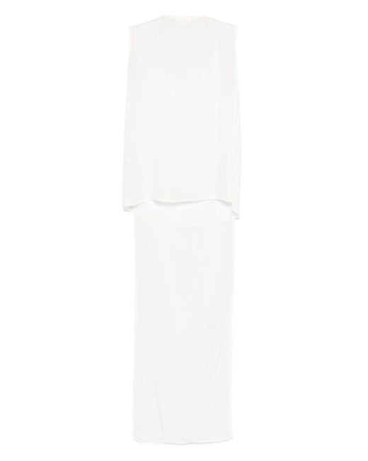P.A.R.O.S.H. White Silk Top
