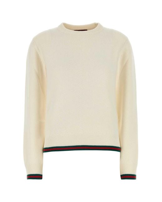 Gucci Natural Ivory Wool Blend Sweater