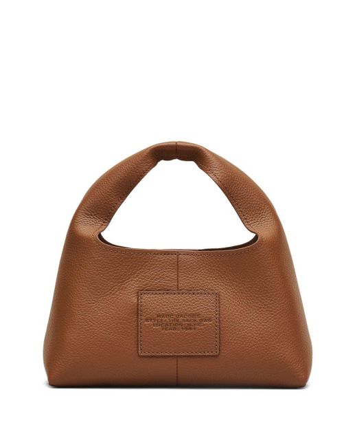 Marc Jacobs Brown Die Mini -Sack -Lederhandtasche
