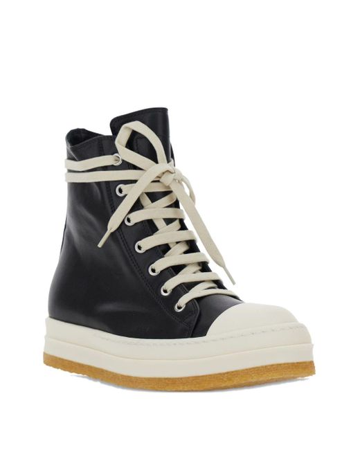 Rick Owens Sneakers Met Rits En Veters in het Black