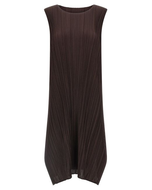Pleats Please Issey Miyake Brown Falten bitte Issey Miyake 'monatliche Farben: Juli' Kleid
