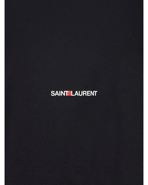 Saint Laurent Black Organic Cotton T Shirt