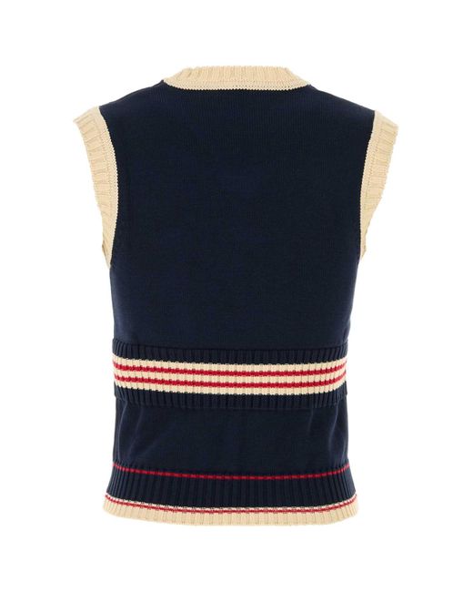 Valentino Garavani Blue Midnight Cotton Vest