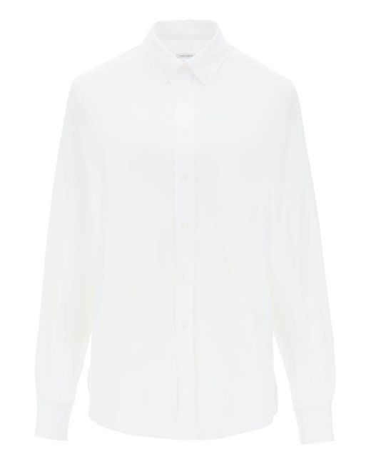 Saks Potts William Poplin Shirt in het White