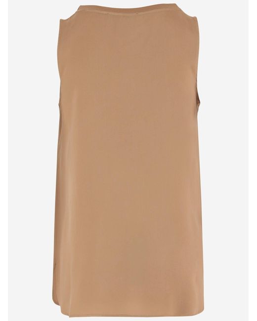 Q-WINS Brown Sleeveless Top