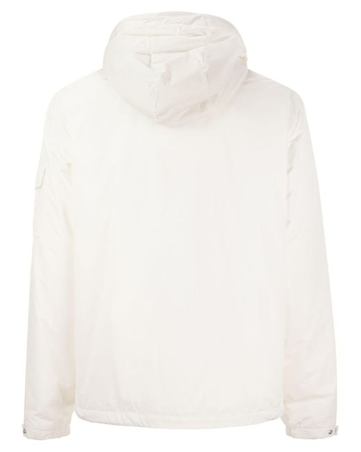 Moncler Granero Leichte Down -Jacke mit Kapuze in White für Herren