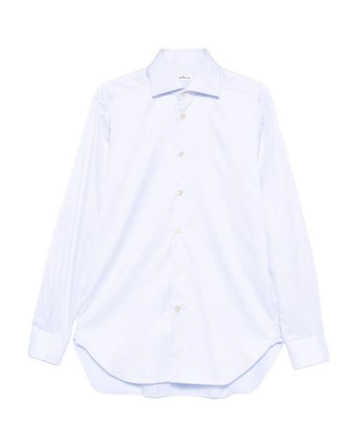 Kiton Katoenen Overhemd in het White voor heren