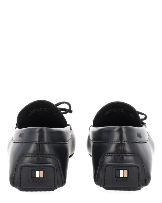 Boss Gray Moccasin With Bow for men