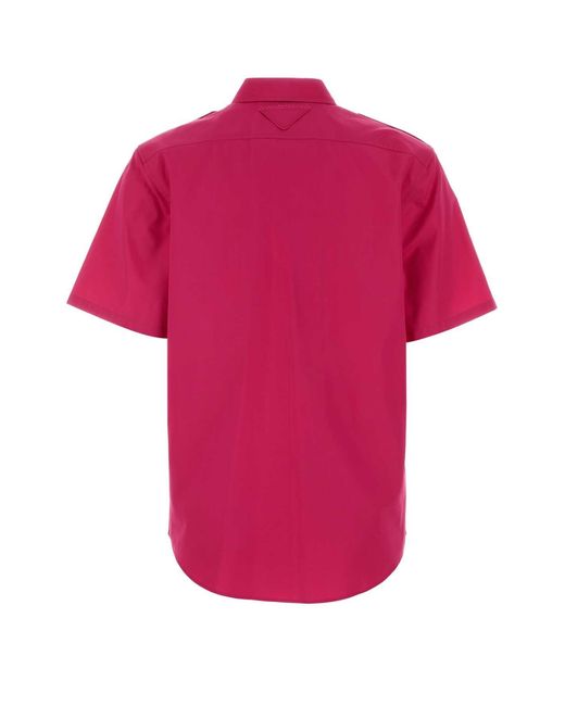 Prada Pink Fuchsia Poplin Shirt