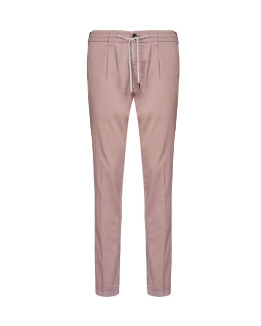 Elenty Pantaloni Di Uva Con Vita Coulisse di Eleventy in Pink da Uomo