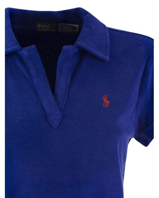 Polo Ralph Lauren Strak Terry Polo -shirt in het Blue