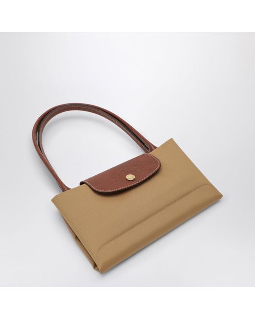Longchamp Fawn Coloured Le Pliage Original M Bag in Brown Lyst
