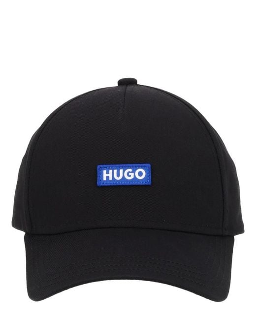 HUGO Black Cotton Hat for men