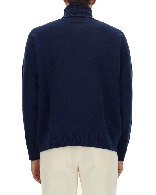 Maison Kitsuné Blue Maison Kitsuné Fox Head Jersey for men