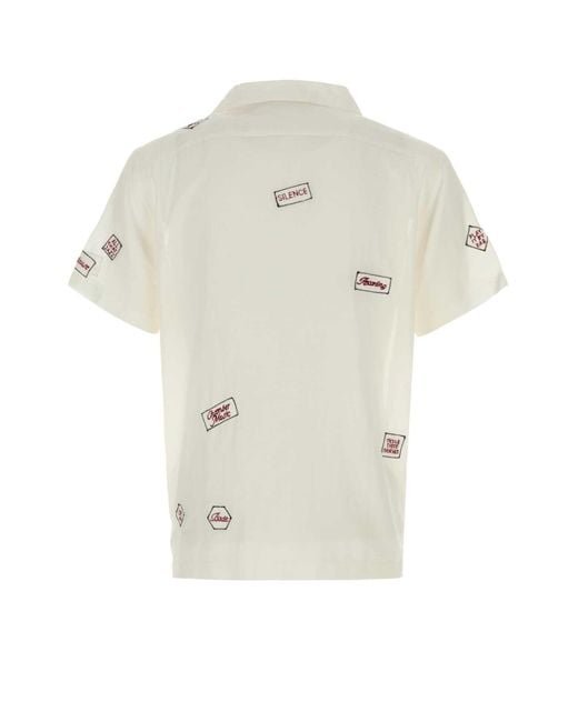 Bode White Regular Embroidered Shirt for men