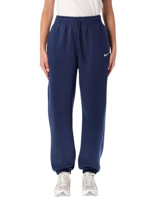 Nike Blue Phoenix Fleece High Waist Sweatpants