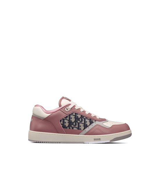 Dior Pink Oblique Leather Sneakers
