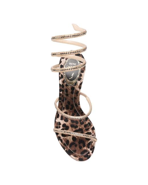 Rene Caovilla White Cleo Heel Sandals