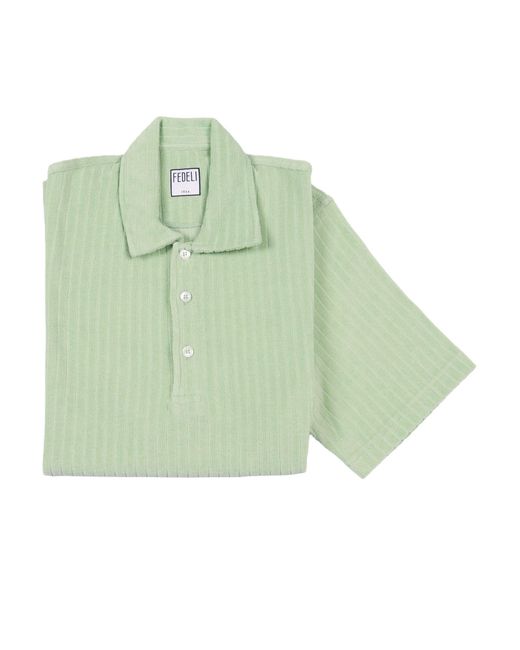 Fedeli Green Polo Shirt S/S Knitted