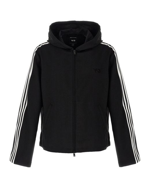 3-Stripes Felpe Bianco/Nero-Uomo di Y-3 in Black da Uomo