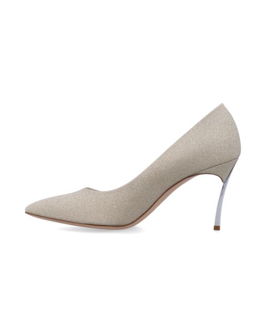 Casadei White Blade Solar Eclipse Pump