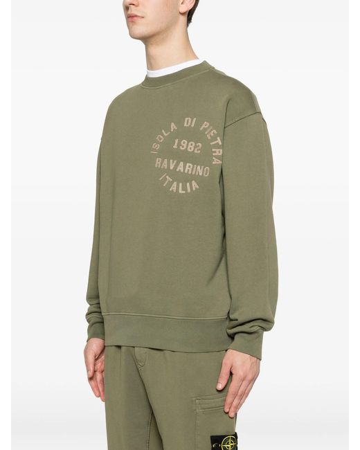 Stone Island Green Felpa for men