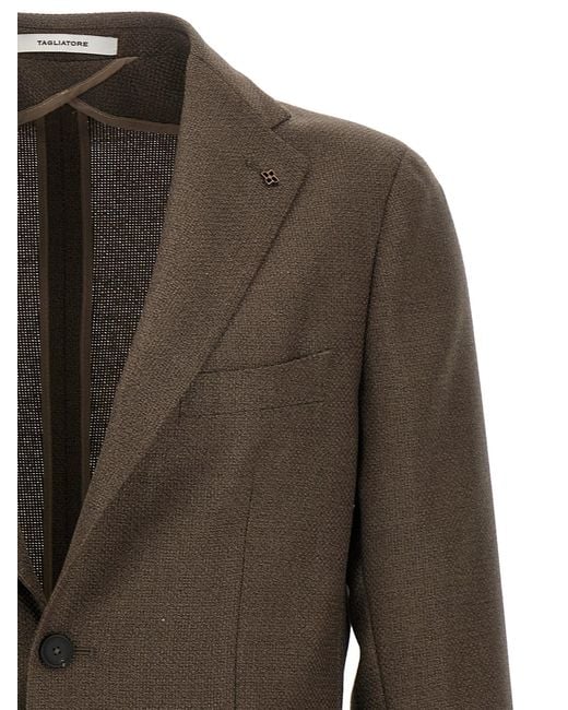 Tagliatore Super 100 's Wollblazer in Brown für Herren