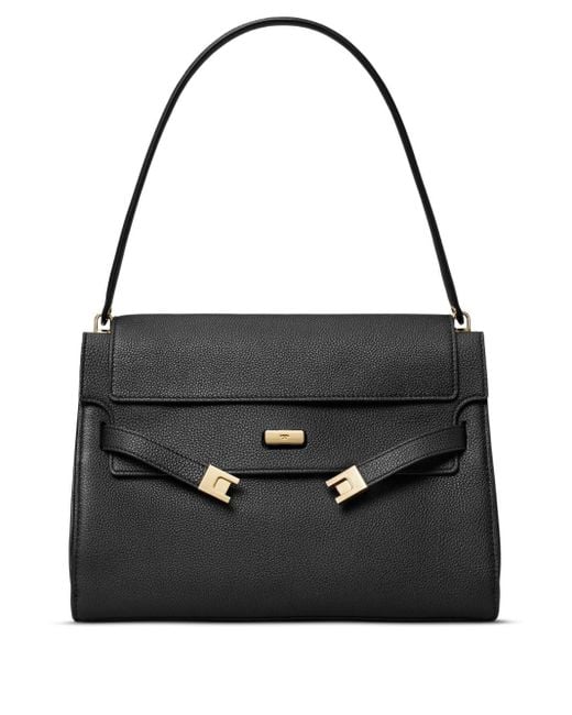 Tory Burch Black Lee Radziwill große Lederhandtasche
