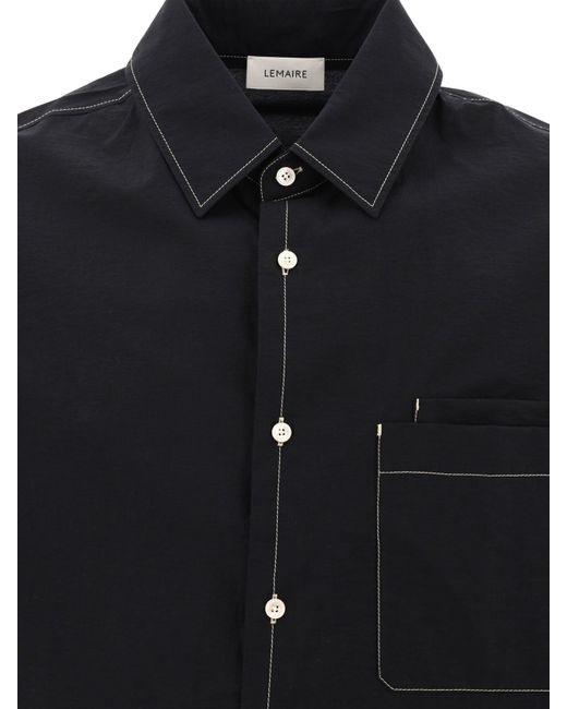 Camisa de "bolsillo doble" de Lemaire de hombre de color Black