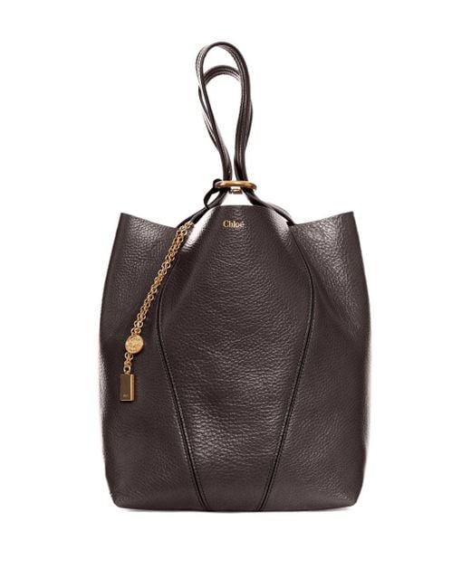 Chloé Black Medium Dark Spin Tote Bag