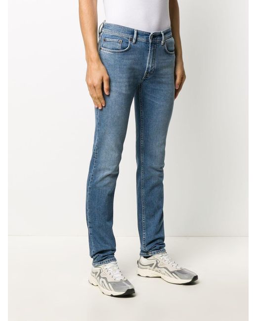 Acne Blue Organic Cotton Skinny Jeans for men